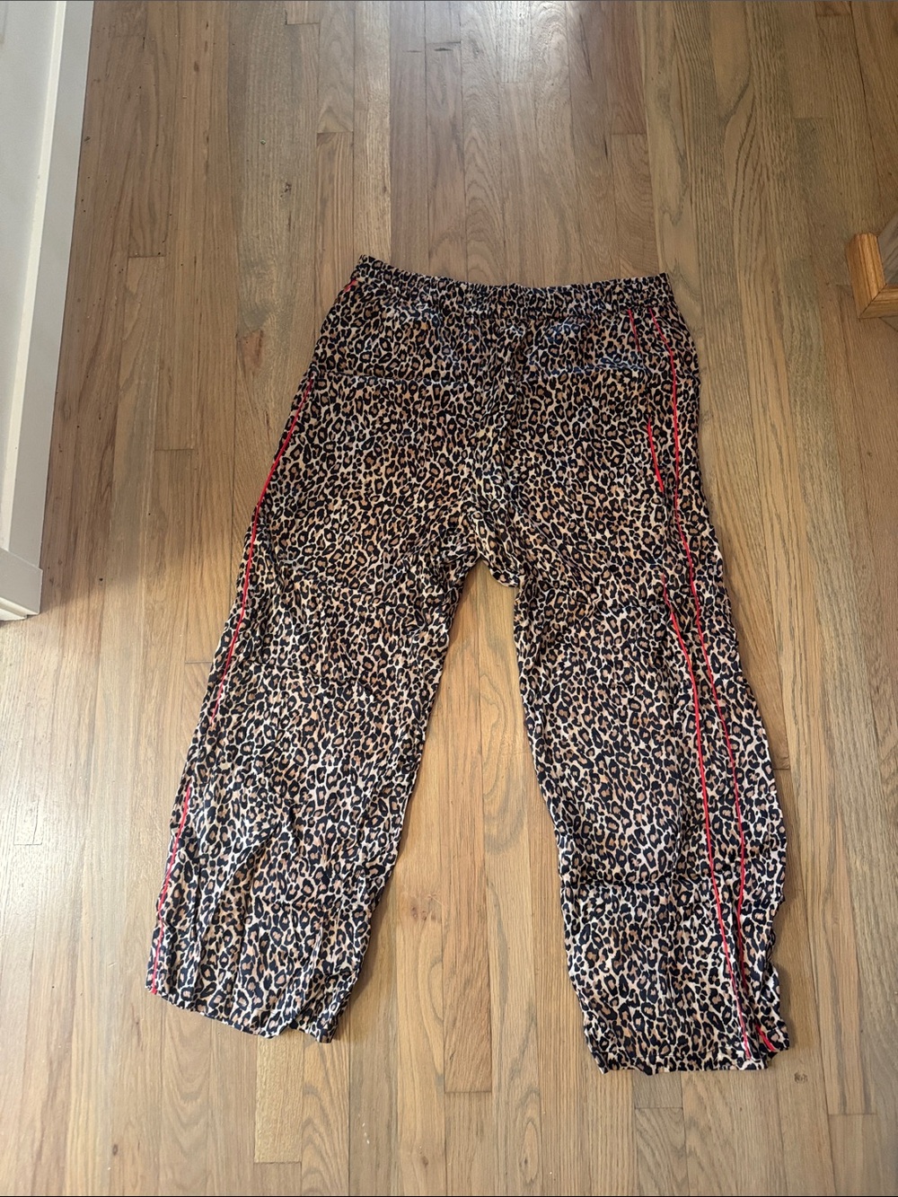 Anthropologie Leopard Print track Pants